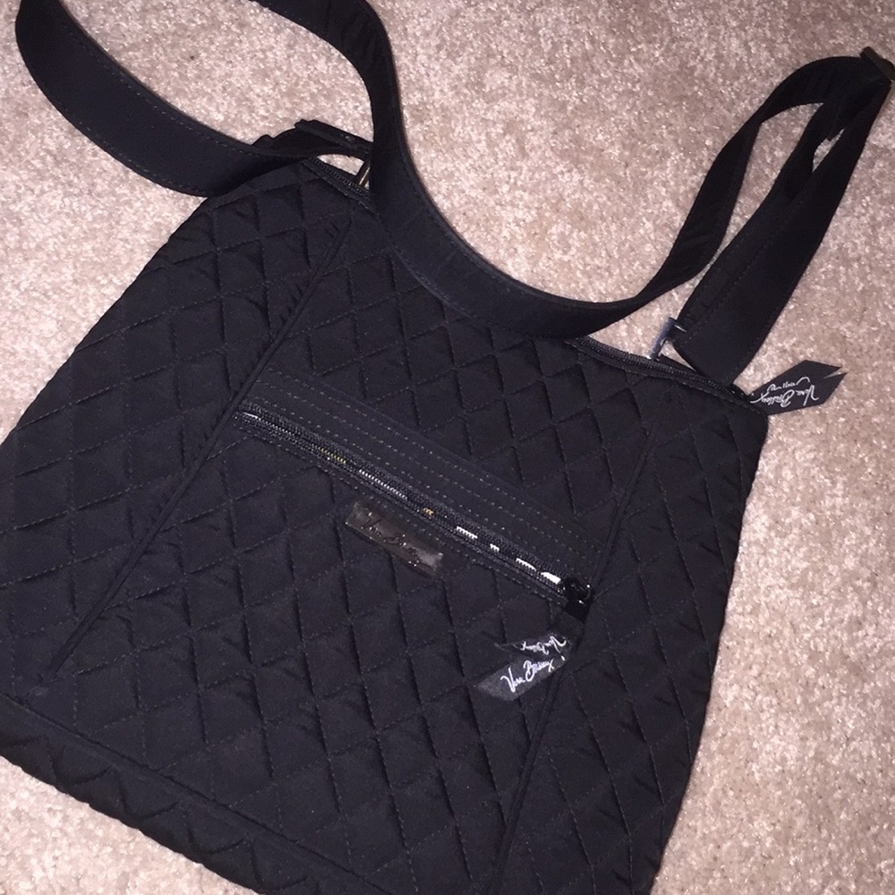 Vera Bradley solid black crossbody